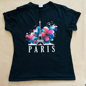 Black Paris Graphic Tee
